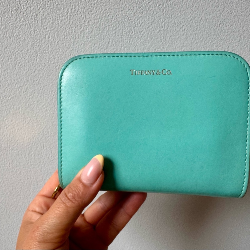 Tiffany & Co. Aqua Leather Card Holder
